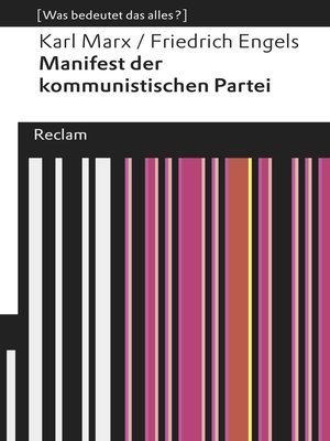 cover image of Manifest der kommunistischen Partei